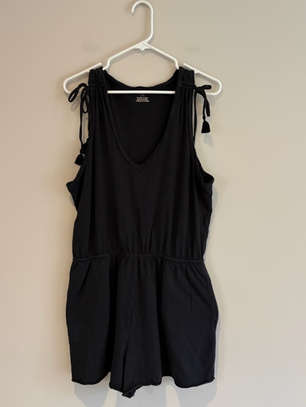 aerie Black Sleeveless Romper/tall girl friendly